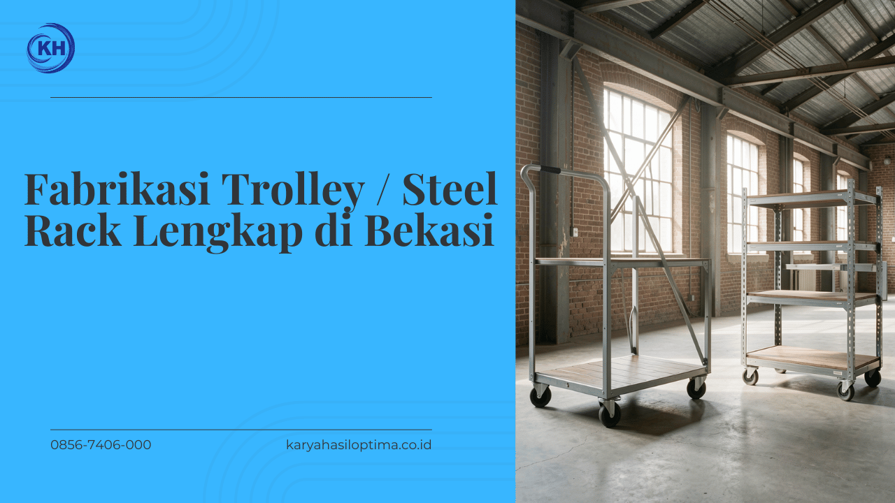 Fabrikasi Trolley / Steel Rack Lengkap di Bekasi